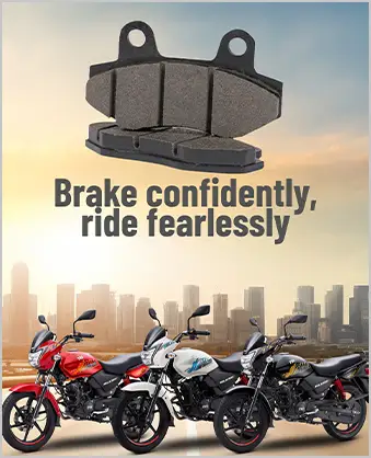 TVS Genuine Brake Pads. Brake Confidently, ride fearlessly